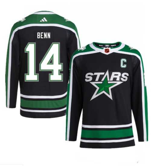 Men%27s Dallas Stars #14 Jamie Benn Black 2022-23 Reverse Retro Stitched Jersey Dzhi->dallas stars->NHL Jersey